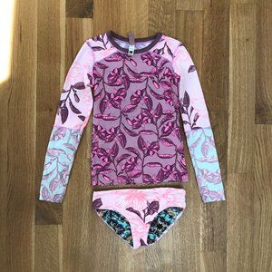 girls 2-piece rash-guard and bottoms